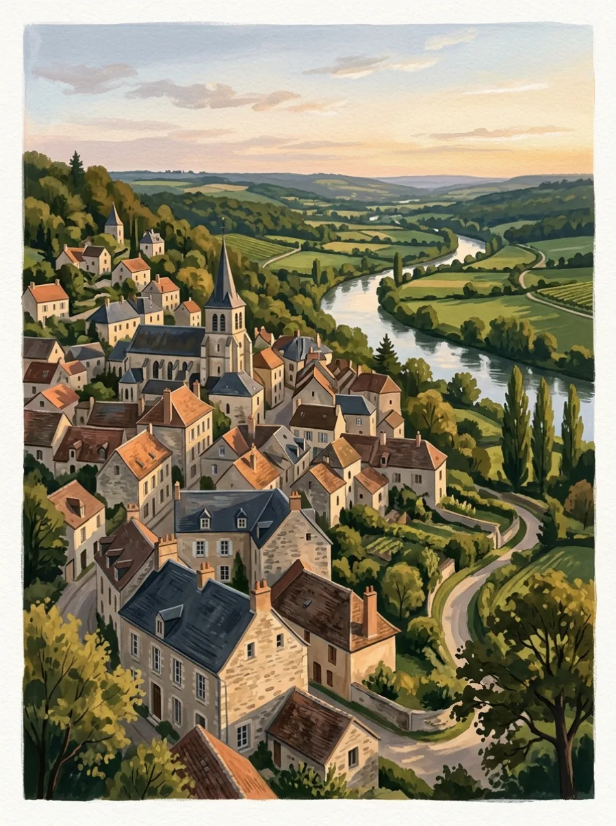 Nettoyage de toiture Mareuil-lès-Meaux — Coteau surplombant la Marne, entre le vieux village et le lotissement Domexpo