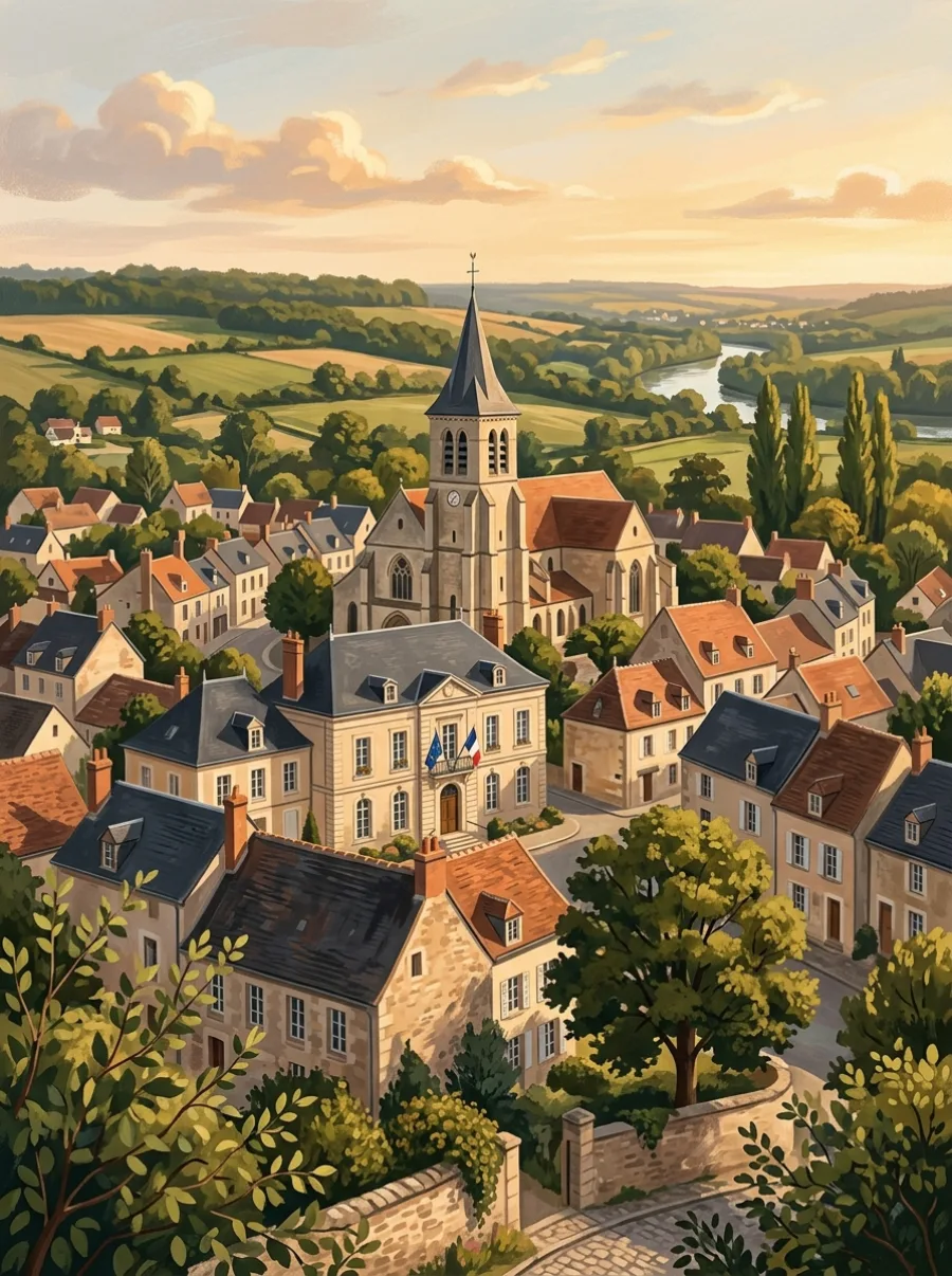 Nettoyage de toiture Nanteuil-lès-Meaux — l'église et la mairie du quartier Centre, entre Les Saints-Pères et Chermont